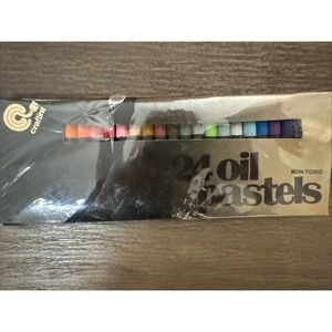 VTG Craftint Oil Pastels 24 Colors Korea Retro Art Supplies